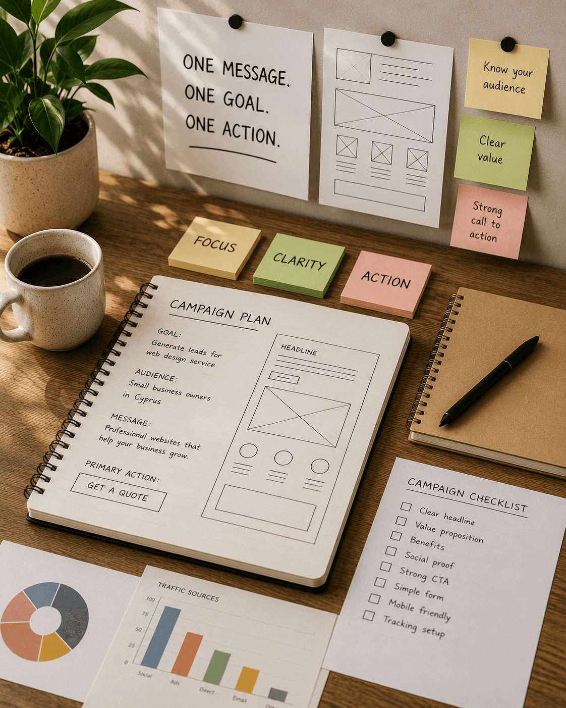 Planning a focused marketing campaign for a landing page